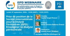 New ISPD webinar (in French): Enseignant la Dialyse Péritonéale